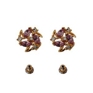 50 pairs Elegant Flower Shape Stud Earrings Fashion Women Casual Jewelry